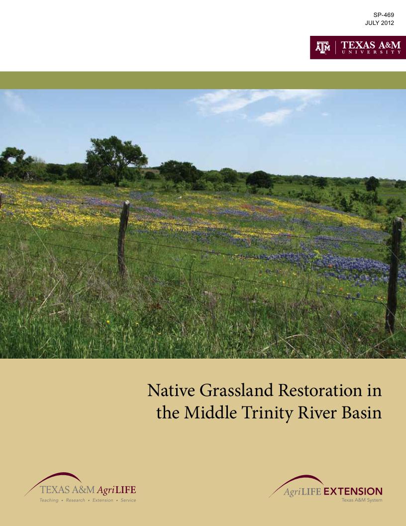 Native Grassland Restoration in the middle Trinity full cover